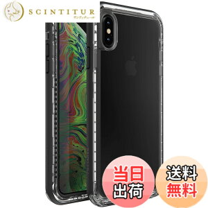 �y���������zLifeProof Next Series iPhone Xs MAX�p�P�[�X - �񏬔��p�b�P�[�W - �u���b�N�N���X�^�� �F�F�u���b�N