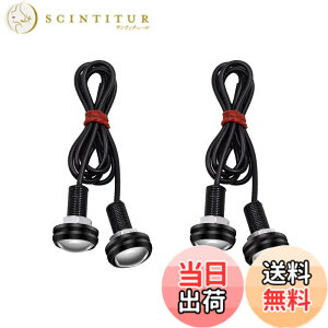 �y���������zX-STYLE LED�f�C���C�g �C�[�O���A�C �X�|�b�g���C�g 23mm led �{���g�^ ���� ��ʌv �h�� ���P�x ���ߍ��݌^ 12V�p 4�� (�s���N) �F�F�s���N