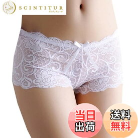 【送料無料】BUZZxSELECTION(バズ セレクション) レディース レース セクシー 花柄 シースルー ショーツ 下着 パンツ ランジェリー TV134 色：02ホワイト、サイズ：Free Size