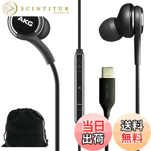 �y���������zSAMSUNG AKG Earbuds �I���W�i�� USB Type C �C���C���[�C���z�� �w�b�h�z�� �����R��&�}�C�N�t�� Galaxy A53 5G S22 S21 FE S20 Ultra Note 10 Note 10+ S10 Plus�p �ґg �x���x�b�g�|�[�`�t�� �u���b�N �F