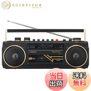 �y���������zORION(�I���I��) �X�e���I���W�I�J�Z�b�g Bluetooth�@�\���� USB SD MP3 FM/AM �u���b�N SCR-B3A BK �h�E�V�V�� �F�F�u���b�N