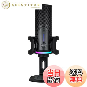 �y���������zStreamplify �X�g���[���v���t�@�C MIC PRO USB �R���f���T�[�}�C�N �w�����ؑ� 192kHz/24bit �X�g���[�~���O�z�M RGB/LED���C�g �N�C�b�N�~���[�g �w�b�h�z���o�� �X�^���h�t�� USB Type-C to A