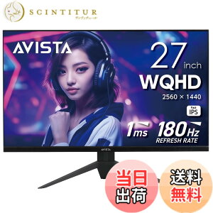 �y���������zAVISTA �Q�[�~���O�f�B�X�v���C Fast IPS 180Hz 1ms �u���b�N �h�E�V�V�� �F�F�u���b�N�A�T�C�Y�F27�C���` (QHD)