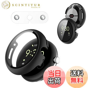 �y���������zGoogle Pixel Watch Parent�p �J�o�[ �P�[�X �A�b�v���E�H�b�`�ی�J�o�[ �K���X�t�B���� ��̌^ �h�� �h�o �t�B���� �ی�t�B�����yHUKWIMO�z ���ɋ��� �������� �C�A�[�� �F�F�u���b�N