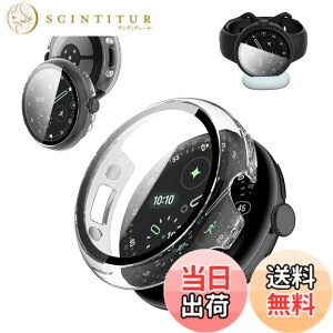 �y���������zPixel Watch 4 41mm ��p �P�[�X �J�o�[ Google Pixel Watch 4 41mm �Ή� �[�d�P�[�X KONXISA �J�o�[+�t�B���� ��̌^�iPC�P�[�X+�K���X�t�B�����j�����[�d�\ �t���ی� �C�菝�h�~ �Ռ��z�� 