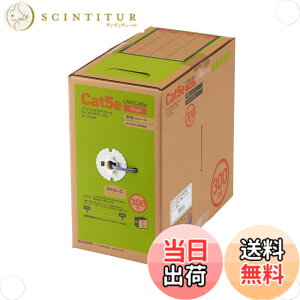 �y���������zELECOM RoHS�Ή�LAN�P�[�u�� CAT5E �ȈՃp�b�P�[�W ���� �F�F�p�[�v���A�T�C�Y�F300m