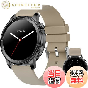 �y���������zMONOMAM CHIC �X�}�[�g�E�H�b�` ���f�B�[�X ������ iPhone�Ή� �A���h���C�h�Ή� AMOLED �펞�\�� �ی^ �x���g��20mm �����Y �����ʌv Line ���M�ʒm �F�FMocha Greige