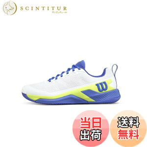�y���������zWilson(�E�C���\��) �����Y RUSH PRO 4.5�e�j�X�V���[�Y �F�FWhite/Amparo Blue/Sfty Yell�A�T�C�Y�F25.0 cm E