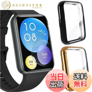 �y���������zAnkersaila�y2������z�Ή� Huawei Watch Fit 2 �P�[�X �J�o�[ TPU �S�ʕی� �J�o�[ �y�� �ϏՌ��� �C�菝�h�~ �����ߗ� �E���ȒP �F�F��+���[�Y�S�[���h