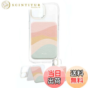 �y���������zwizu (�E�B�Y���[) �J�[�h�z���_�[ �X�^���h MagSafe�Ή� �J�[�h���� �X�}�z�X�^���h �E�H���b�g�X�^���h ���U�[ �}�O�l�b�g�V�[���t�� �F�FPastel wave