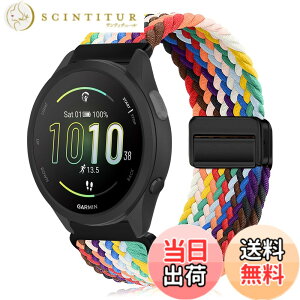 �y���������z[KeeFos] 20mm �o���h Garmin(�K�[�~��) Forerunner 570 42mm/165/245/645/Approach S50/S44/Vivoactive 6/Vivoactive 5/Venu Sq 2/Venu 2 Plus �Ή� �����o���h �i�C�����f�� ���C�o�b�N�� �}�O�l�b�g���o�b�N�� ��