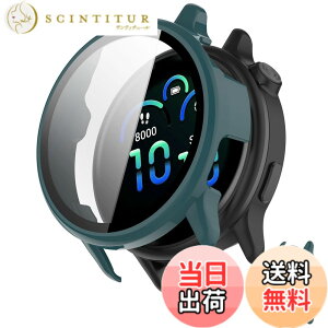 �y���������zINIAYOH For Garmin vivoactive 5 �J�o�[ �K�[�~�� vivoactive 5 �ی�P�[�X �����K���X�t�B����+���ϏՌ�PC�t���[�� ���˒ጸ �w��h�~ �y�ʃX�����݌v �F�F�O���[���A�T�C�Y�Fvivoactive 6