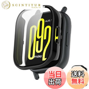 �y���������zINIAYOH For Redmi Watch 5 Lite �J�o�[ �i�V���I�~�jRedmi Watch 5 Lite �ی�P�[�X �����K���X�t�B����+���ϏՌ�PC�t���[�� ���˒ጸ �w��h�~ �y�ʃX�����݌v �F�F�u���b�N�A�T�C�Y�F5 Active