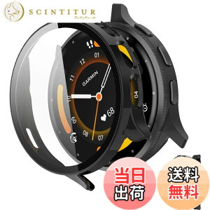 �y���������zINIAYOH For Garmin Venu 2 �J�o�[ �K�[�~�� Venu 2 �ی�P�[�X �����K���X�t�B����+���ϏՌ�PC�t���[�� ���˒ጸ �w��h�~ �y�ʃX�����݌v �F�F�u���b�N�A�T�C�Y�FVenu 3S