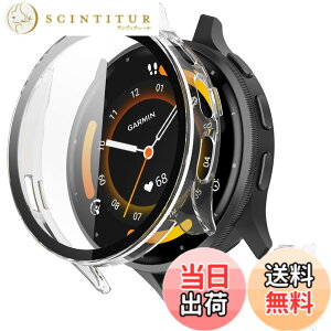 �y���������zINIAYOH For Garmin Venu 2 �J�o�[ �K�[�~�� Venu 2 �ی�P�[�X �����K���X�t�B����+���ϏՌ�PC�t���[�� ���˒ጸ �w��h�~ �y�ʃX�����݌v �F�F�N���A�A�T�C�Y�FVenu 3