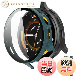�y���������zINIAYOH For Garmin Venu 2 �J�o�[ �K�[�~�� Venu 2 �ی�P�[�X �����K���X�t�B����+���ϏՌ�PC�t���[�� ���˒ጸ �w��h�~ �y�ʃX�����݌v �F�F�O���[���A�T�C�Y�FVenu 3S