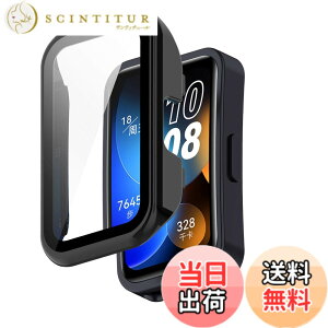 �y���������zINIAYOH For HUAWEI Band 10 �J�o�[ �t�@�[�E�F Band 10 �ی�P�[�X �����K���X�t�B����+���ϏՌ�PC�t���[�� ���˒ጸ �w��h�~ �y�ʃX�����݌v �F�F�u���b�N�A�T�C�Y�FBand 10