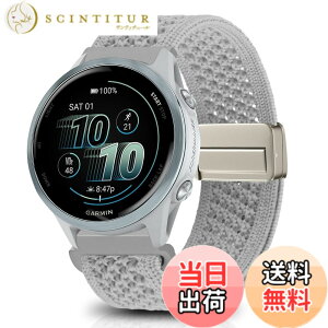 �y���������z[KeeFos] 20mm �o���h Garmin(�K�[�~��) Forerunner 570 42mm/165/245/645/Approach S50/S44/Vivoactive 6/Vivoactive 5/Venu Sq 2/Venu 2 Plus �Ή� �����o���h �i�C�����f�� ���C�o�b�N�� �}�O�l�b�g���o�b�N�� ��