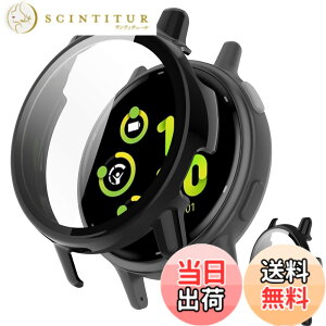 �y���������zINIAYOH For Garmin vivoactive 5 �J�o�[ �K�[�~�� vivoactive 5 �ی�P�[�X �����K���X�t�B����+���ϏՌ�PC�t���[�� ���˒ጸ �w��h�~ �y�ʃX�����݌v �F�F�u���b�N�A�T�C�Y�Fvivoactive 5