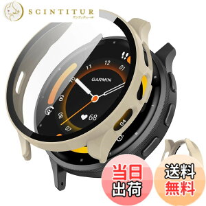�y���������zJXRICH �Ή� Garmin Venu 3 �P�[�X �Ή� 45mm �y�� PC+�����K���X �K�[�~�� Venu3�p �ی�J�o�[ �����x �����ȒP �ϏՌ� �S�ʕی� venu 3 �p �J�o�[ 45mm �P�[�X�Ή� �F�F�z���C�g�A�T�C�Y�FGar