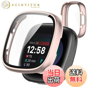 �y���������zJXRICH �Ή� Fitbit Sense 2/Versa 4 �P�[�X �y�� PC+�����K���X Fitbit Sense 2/Versa 4 �p �ی�J�o�[ �����x �����ȒP �ϏՌ� �S�ʕی� Fitbit Sense 2/Versa 4 �J�o�[ �Ή� �F�F�s���N
