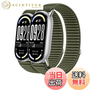 �y���������z[Odejaa] 2�{�Z�b�g �R���p�`�u�� Xiaomi Smart Band 10/9/8 �����o���h mi band 9 �ւ��o���h mi strap 8 �����x���g �i�C���� �҂ݍ��� �f�� �}�W�b�N�e�[�v���� �ϋv�� �e�͐� �L�k�� �_� 