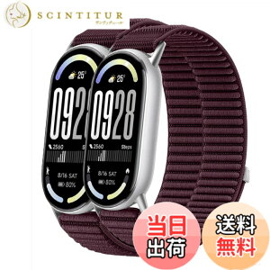 �y���������z[Odejaa] 2�{�Z�b�g �R���p�`�u�� Xiaomi Smart Band 10/9/8 �����o���h mi band 9 �ւ��o���h mi strap 8 �����x���g �i�C���� �҂ݍ��� �f�� �}�W�b�N�e�[�v���� �ϋv�� �e�͐� �L�k�� �_� 