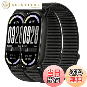 �y���������z[Odejaa] 2�{�Z�b�g �R���p�`�u�� Xiaomi Smart Band 10/9/8 �����o���h mi band 9 �ւ��o���h mi strap 8 �����x���g �i�C���� �҂ݍ��� �f�� �}�W�b�N�e�[�v���� �ϋv�� �e�͐� �L�k�� �_� 