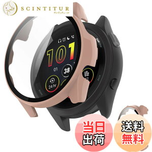 �y���������zINIAYOH For Garmin Forerunner 165 �J�o�[ �K�[�~�� Forerunner 165 �ی�P�[�X �����K���X�t�B����+���ϏՌ�PC�t���[�� ���˒ጸ �w��h�~ �y�ʃX�����݌v �F�F�s���N