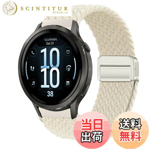 �y���������z[KeeFos] 18mm �o���h Garmin(�K�[�~��) Venu 4 41mm/Venu 3S 41mm/2S/Forerunner 265S/255S/255S Music/Vivoactive 4S 40mm/Vivomove 3S 39mm/Active S/Move 3S �Ή� �����o���h �i�C���� �ґg �ւ��x���g ���C�o�b�N���t