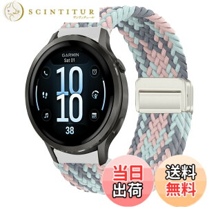 �y���������z[KeeFos] 18mm �o���h Garmin(�K�[�~��) Venu 4 41mm/Venu 3S 41mm/2S/Forerunner 265S/255S/255S Music/Vivoactive 4S 40mm/Vivomove 3S 39mm/Active S/Move 3S �Ή� �����o���h �i�C���� �ґg �ւ��x���g ���C�o�b�N���t