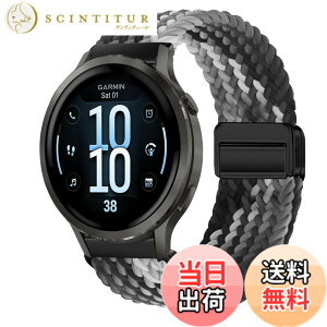 �y���������z[KeeFos] 18mm �o���h Garmin(�K�[�~��) Venu 4 41mm/Venu 3S 41mm/2S/Forerunner 265S/255S/255S Music/Vivoactive 4S 40mm/Vivomove 3S 39mm/Active S/Move 3S �Ή� �����o���h �i�C���� �ґg �ւ��x���g ���C�o�b�N���t