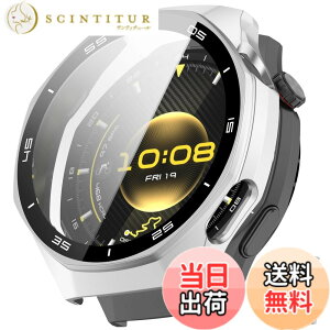 �y���������zINIAYOH For HUAWEI WATCH GT 4 46mm �J�o�[ �t�@�[�E�F WATCH GT 4 46mm �ی�P�[�X �����K���X�t�B����+���ϏՌ�PC�t���[�� ���˒ጸ �w��h�~ �y�ʃX�����݌v �F�F�V���o�[�A�T�C�Y�FGT 6 Pro 