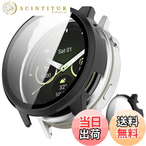 �y���������zINIAYOH For Garmin Venu 2 �J�o�[ �K�[�~�� Venu 2 �ی�P�[�X �����K���X�t�B����+���ϏՌ�PC�t���[�� ���˒ጸ �w��h�~ �y�ʃX�����݌v �F�F�u���b�N�A�T�C�Y�FVenu 4 41mm