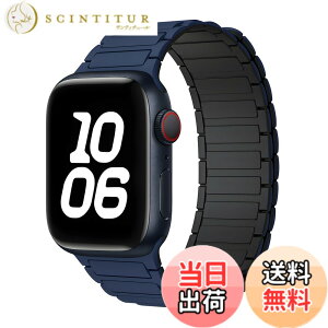 �y���������z[JUNOVA] for Apple Watch �o���h �V���R���}�O�l�b�g�X�g���b�v 38mm 39mm 40mm 41mm 42mm 42mm 44mm 45mm 46mm 49mm�Ή� Apple Watch Series 11(42mm)/10/9/8/7/6/5/4/SE/SE3�p �����Y ���f�B�[ �F�F�l�C�r�[���u��