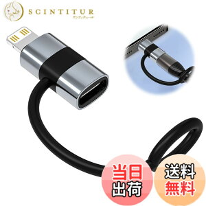 �y���������zlightning usb-c �ϊ��A�_�v�^ typec lightning �ϊ� 2���� ���@��Ή� USB-C����/iPad/iPhone 60W PD�����[�d �M�ی�݌v �[�d&�����\ �ő�480Mbps�]�����x �A���~����➑� �F�F���C�g�j���O