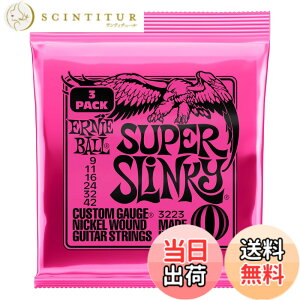 �y���������z�y���K�i�z ERNIE BALL 2223 �M�^�[�� (09-42) SUPER SLINKY �X�[�p�[�E�X�����L�[ �F�F�j�b�P���A�T�C�Y�F3�p�b�N