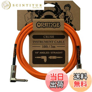 �y���������zORANGE CRUSH Instrument Cable 10ft 3m 1/4 Angled Straight CA035 �M�^�[�P�[�u�� �F�F�I�����W�A�T�C�Y�F3���[�g��