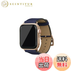 �y���������z[BONAVENTURA] �{�i�x���`���� Apple Watch�p ���U�[�o���h �{�v �m�u���b�T���U�[ Apple Watch Series�Ή� 1-10 SE(��1�E2����) �Ή� �F�F���U�[:�l�C�r�[ / �A�_�v�^�[�F�S�[���h�A�T�C�Y�F38mm