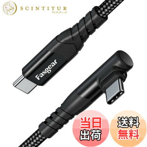 �y���������zFasgear USB C - USB C�P�[�u�� - 3�t�B�[�g 60W USB 2.0 Type C �[�d�� �����[�d �ґg ���p Galaxy S22 Ultra Note 20 Mac-Book i-Pad Pro i-Pad Air�Ή� (1m, �u���b�N)
