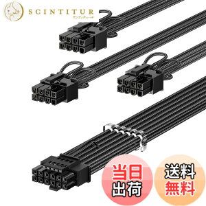 �y���������zFasgear PCIe 5.0 GPU�d���P�[�u���X���[�u70cm�b16pin (12+4) 12VHPWR �R�l�N�^ RTX 3090 Ti 4080 4090�p�b3x8pin (6+2) PCI-e�I�X�v���O ASUS EVGA Seasonic���W�����[�d���Ή� (�u���b�N)