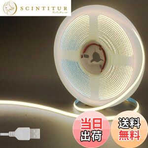 �y���������z�N���A�q���iClearhill�j5V ��5mm COB LED�X�g���b�v���C�g 2M �i�`�������z���C�g 4000K 400LEDs/M 8W/M�ACRI90�A800lm ���b�L���H���ʃp�l�����C�g�X�g���b�v ��h��IP20 1M USB�X�C�b�`�P�[�u