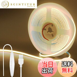 �y���������z�N���A�q���iClearhill�j5V ��5mm COB LED�X�g���b�v���C�g �����\ 3M �����F 3000K 400LEDs/M�A8W/M�ACRI90�A1500lm�A���b�L���H���ʃp�l�����C�g�X�g���b�v ��h��IP20 5�i�����A1.5m�P�[�u��