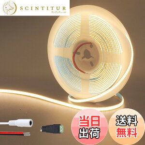 �y���������z�N���A�q���iClearhill�j12V 5mm�� COB LED�X�g���b�v���C�g�i�d���ʔ��j 5M �����F 3000K 400LEDs/M�A5521DC���X�R�l�N�^�[�t���A10W/M�ACRI90�A���b�L���H���ʃp�l�����C�g�X�g���b�v�AIP20�i