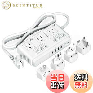 �y���������z�ψ��� �C�O���s�p �؍� 220v����100v TESSAN SE�^�C�v �v���O�����R�[�h�t�� �C�O �R���Z���g �ϊ��v���O C BF O L�^�C�v�t�� �S���E�Ή� �C�O�ψ� 3USB-A 1USB-C �~���g�����X �d���ϊ���