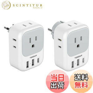 �y���������zTESSAN �ϊ��v���O C�^�C�v SE�^�C�v �C�O���s�p 4��AC������ 3USB�|�[�g�t�� �؍�/�C�^���A/�X�y�C��/�h�C�c ���[���b�p�Ȃǂ̍��ɑΉ�