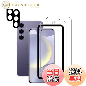 �y���������zHKKAIS ���{���Ɏq�f�ސ� Galaxy S24 5G �K���X�t�B���� (2��) + �J�����t�B���� (2��) SC-51E SCG25 �����K���X �t�B���� �J�����ی� �����Y�J�o�[ �M�����N�V�[s24 �ی�t�B���� �K�C�h�g