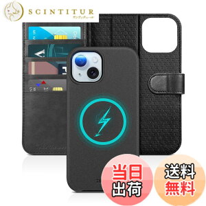 �y���������zTUCCH iPhone 15 �Ή� �P�[�X �蒠�^ 2 in 1 ������ �A�C�t�H�� 15 �P�[�X �蒠�^ ���p ���O���\ �Ռ��z�� �S�ʕی� [RFID�u���b�L���O] �J�[�h���[ �X�^���h�@�\ ����PU���� 2023�N��
