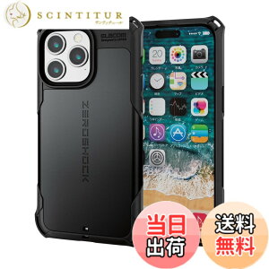 �y���������z�G���R�� iPhone15 Pro Max �P�[�X ZEROSHOCK �ϏՌ� �l�p�_���p�[ �n�j�J���E�_�u�����C���[�\�� �Ռ��z���t�B�����t�� �X�g���b�v�z�[�� �u���b�N PM-A23DZEROBK