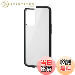 �y���������z�G���R�� OPPO Reno9 A / OPPO Reno7 A (OPG04) �P�[�X �J�o�[ �ϏՌ� [�G�A�[�N�b�V������S���ɔz�u] �y�� ���^ �w�ʃN���A �t���[���J���[ TOUGH SLIM LITE �X�g���b�v�z�[���t�� �u���b�N PM